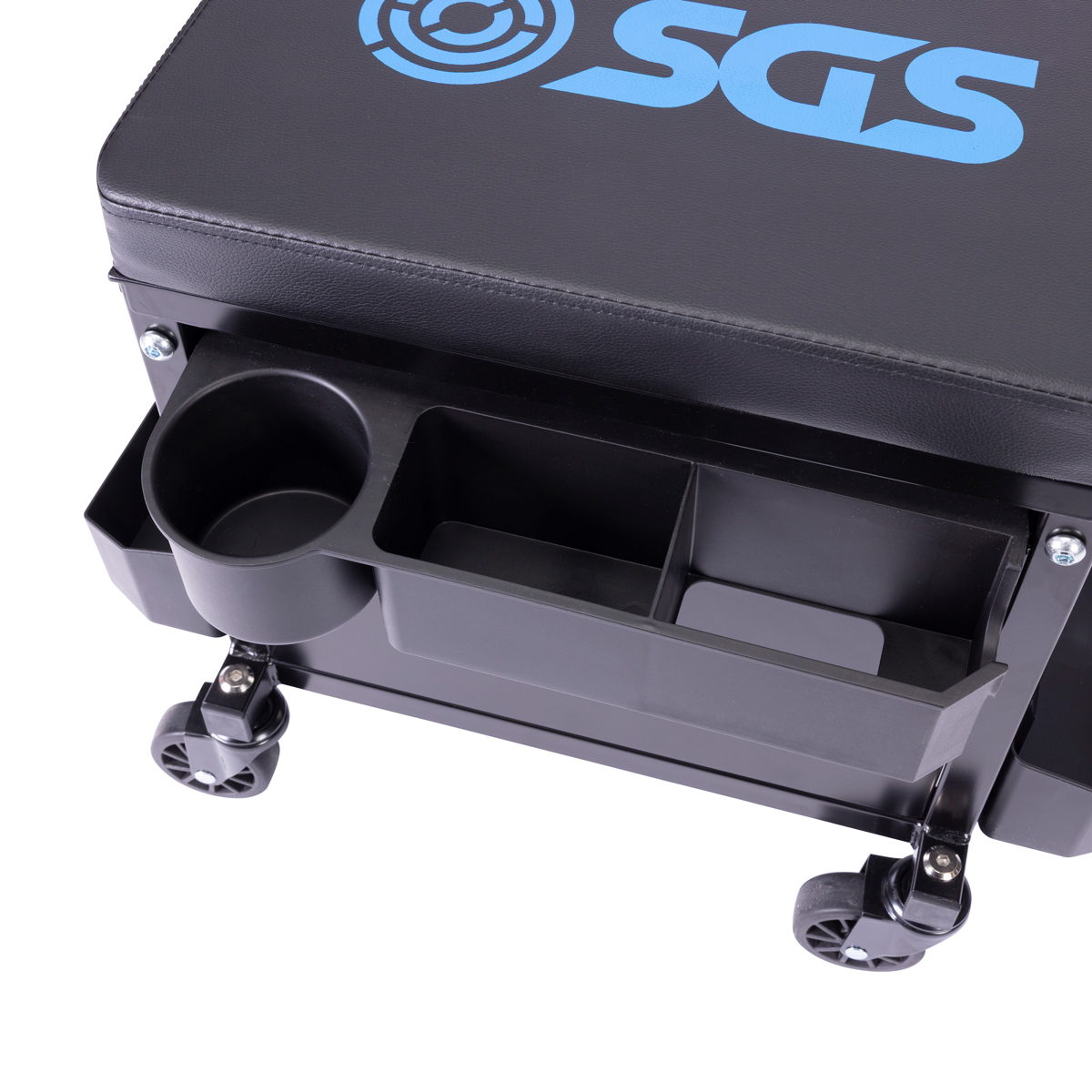 SGS Heavy Duty Adjustable Mechanics Seat with Drawer and Side Trays